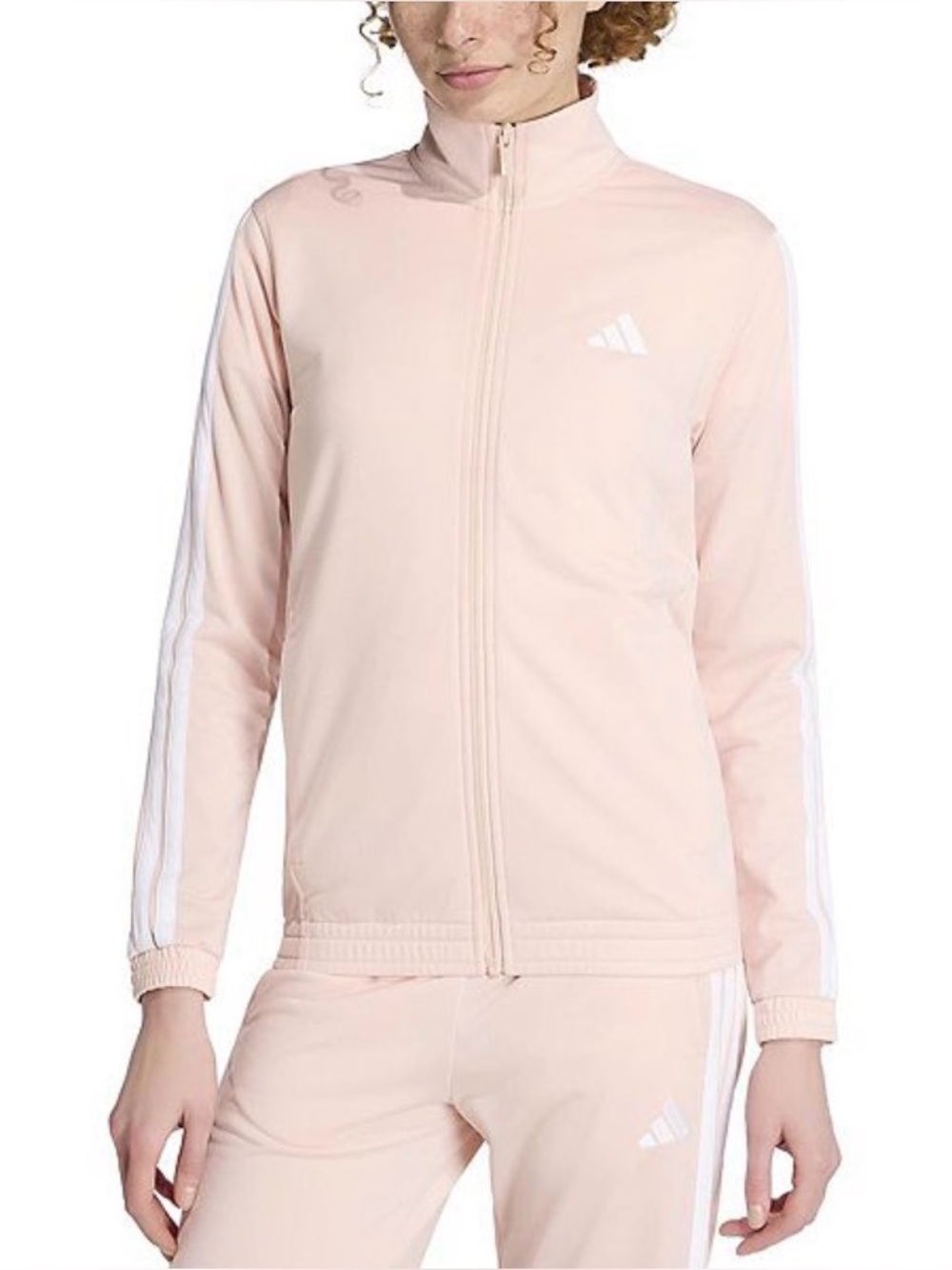 Adidas Women’s Tricot 3 Stripe Track Jacket - Pink - XL